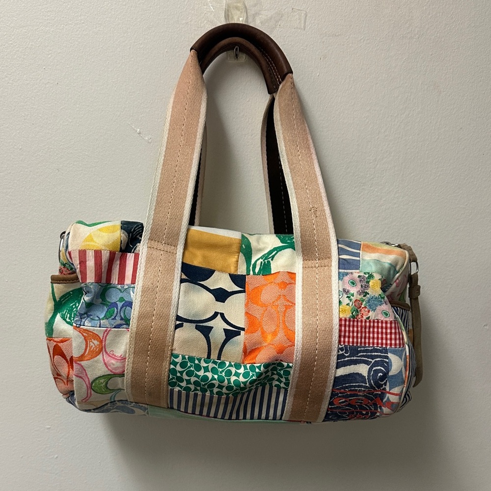 Coach Multicolor vintage Hampton Patchwork bag & Shoulder Bag. Y2K era & rare
